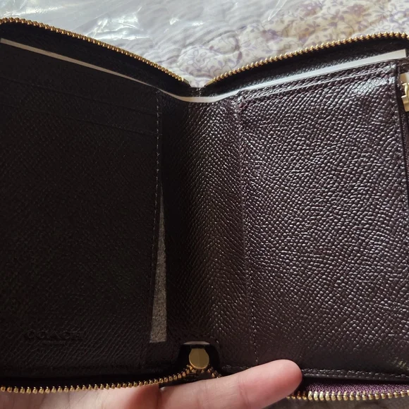 Coach F29170 Mini Sierra Metallic Raspberry Satchel & F29444 Small Wallet - Picture 8 of 9